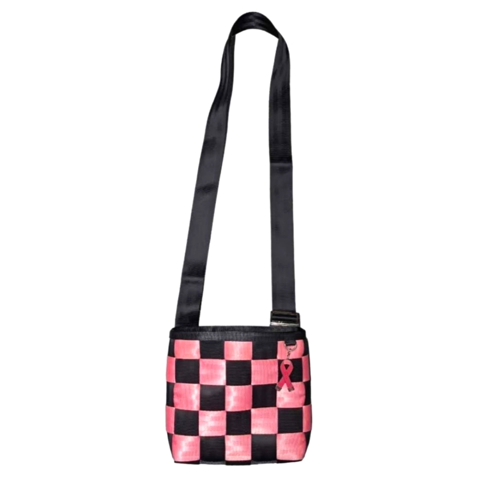 Harvey's Seatbelt Purse Crossbody Bag Brest Cancer Pink Black Limited Edition